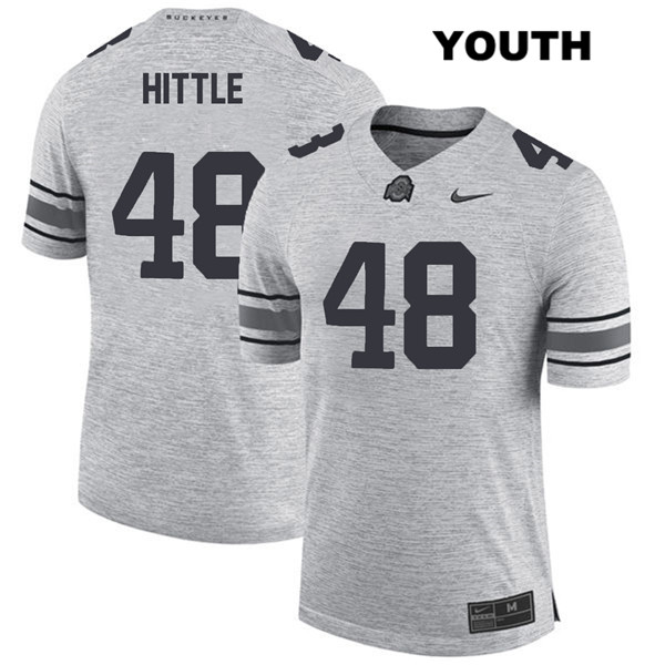 Ohio State Buckeyes Youth Logan Hittle #48 Gray Authentic Nike College NCAA Stitched Football Jersey IR19T66IJ